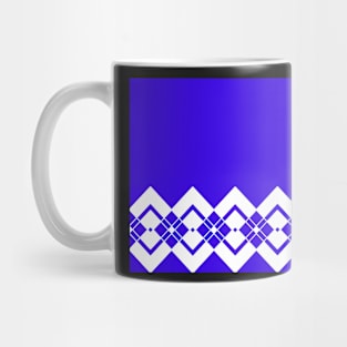 Geometric abstract - blue and white. Mug